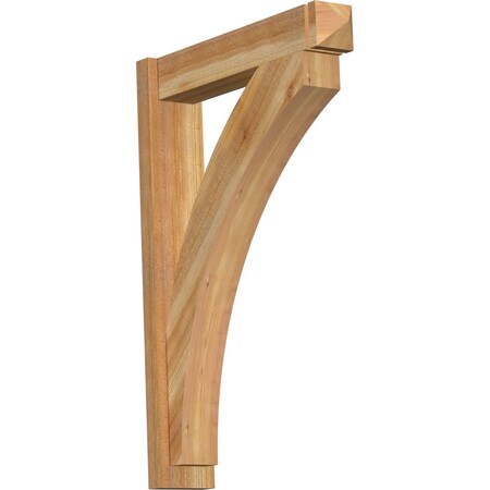 Ekena Millwork Thorton Arts & Crafts Rough Sawn Outlooker, Western Red Cedar, 6"W x 28"D x 40"H OUT06X28X40THR03RWR